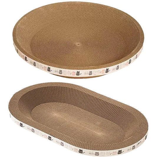 Cat Scratching Pad for Indoor Cats – Durable Corrugated Design, Multi-Purpose, Khaki Color-2