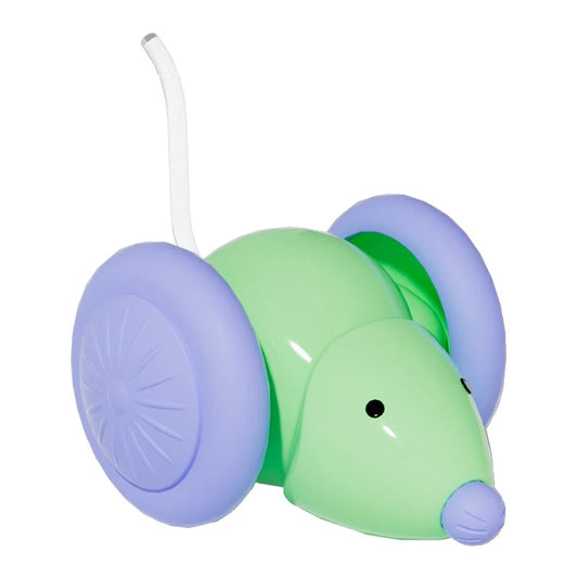 Interactive Cat Toy – Electric Mouse with Intelligent Obstacle Avoidance, Rechargeable, Green and White-1