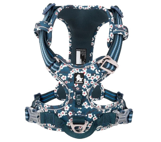 Adjustable No-Pull Dog Harness with Reflective Nylon – Comfortable Step-In Design for Easy Control, Fits All Breeds-1