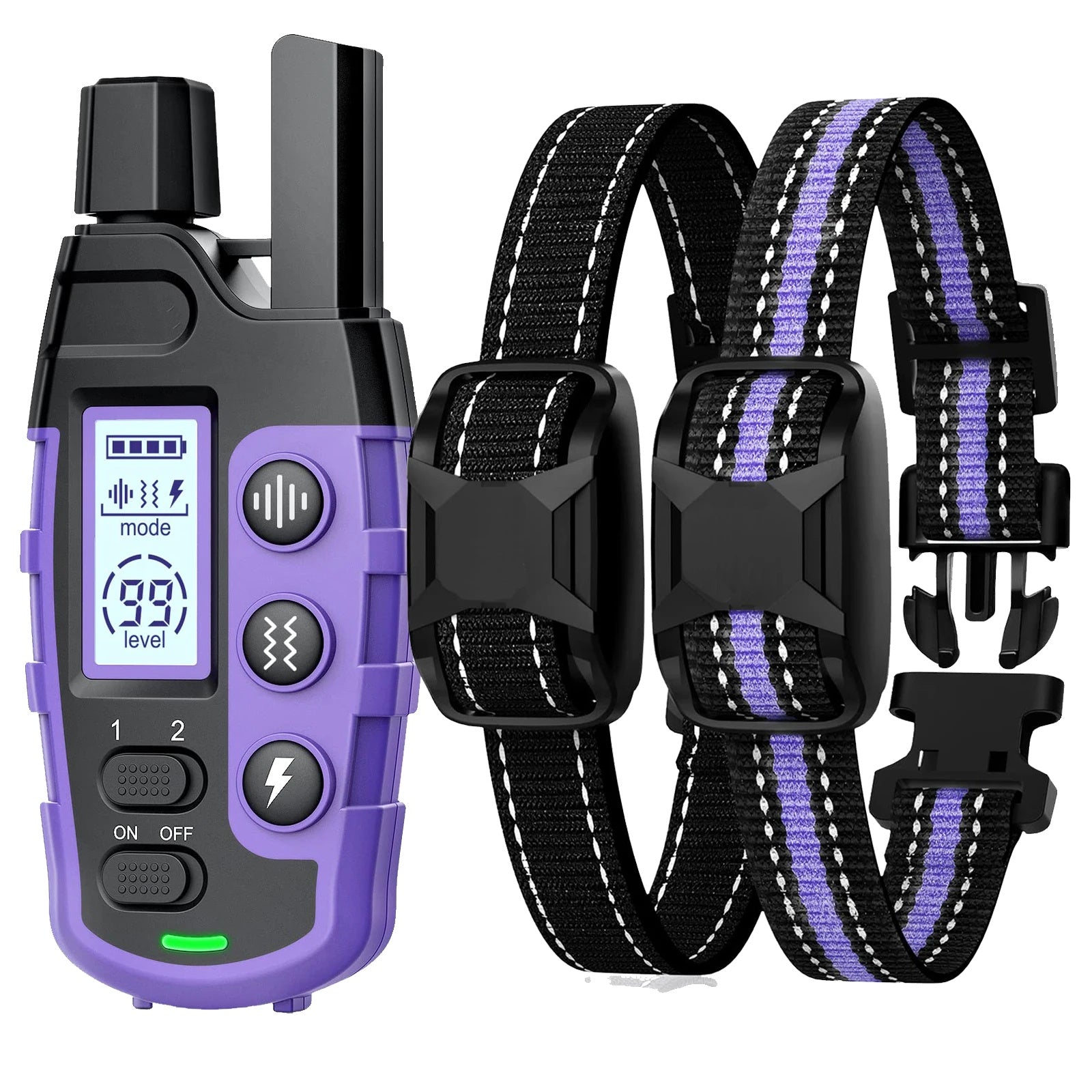 Variant image for 3300Ft Waterproof Electric Dog Training Collar with Remote Control - Shock, Vibration, Sound Modes for 5-120lbs Dogs-8