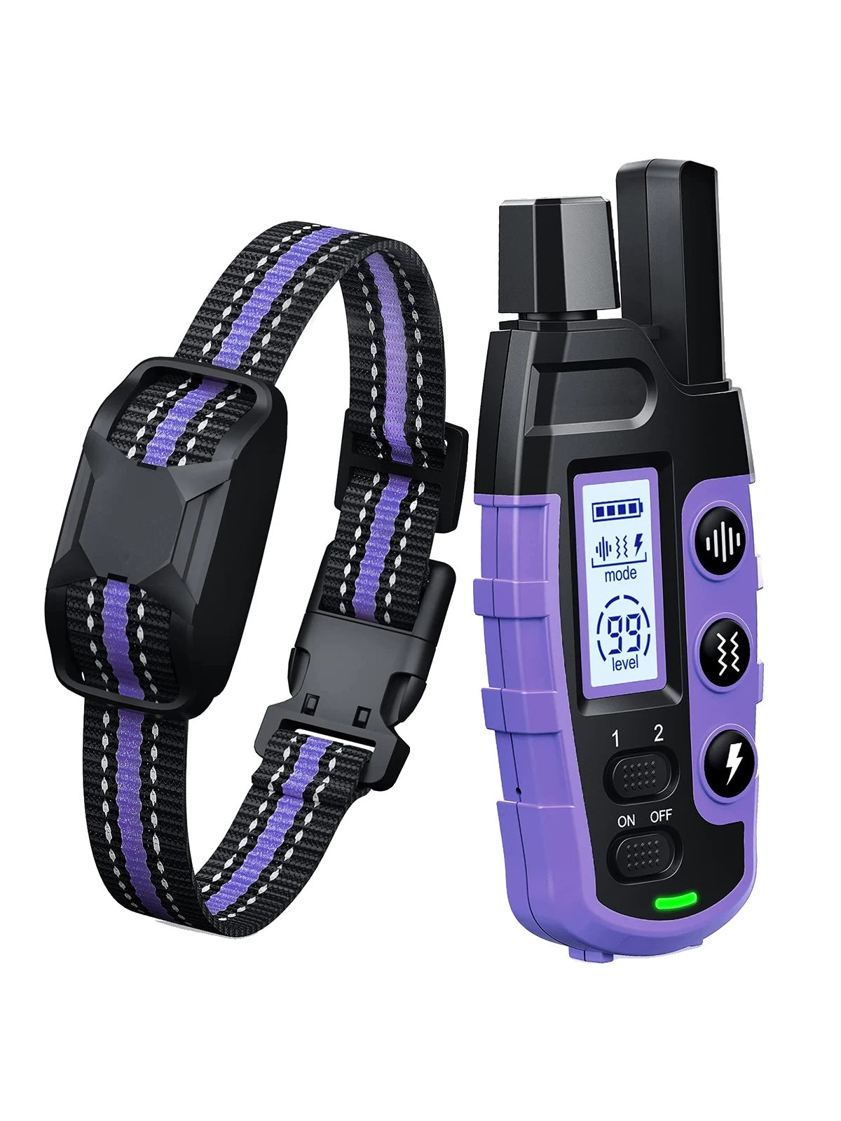 Variant image for 3300Ft Waterproof Electric Dog Training Collar with Remote Control - Shock, Vibration, Sound Modes for 5-120lbs Dogs-3