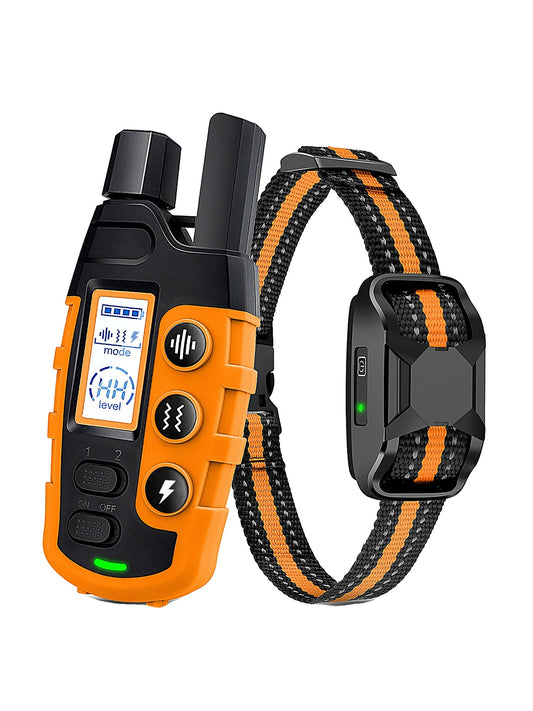 3300Ft Waterproof Electric Dog Training Collar with Remote Control - Shock, Vibration, Sound Modes for 5-120lbs Dogs-1