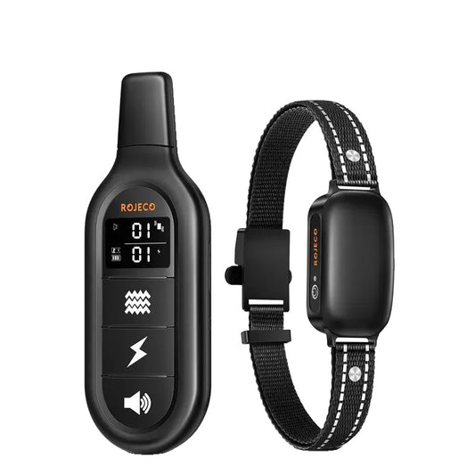 Rechargeable Waterproof Dog Training Collar with Remote Control, Vibration and Shock Functions, Adjustable Size, IPX7-2