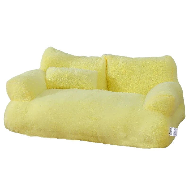 Variant image for Cozy Plush Cat Bed Sofa with Thick Backrest – Warm Nest for Small to Medium Pets, Anti-Slip Base, Multiple Colors Available-6