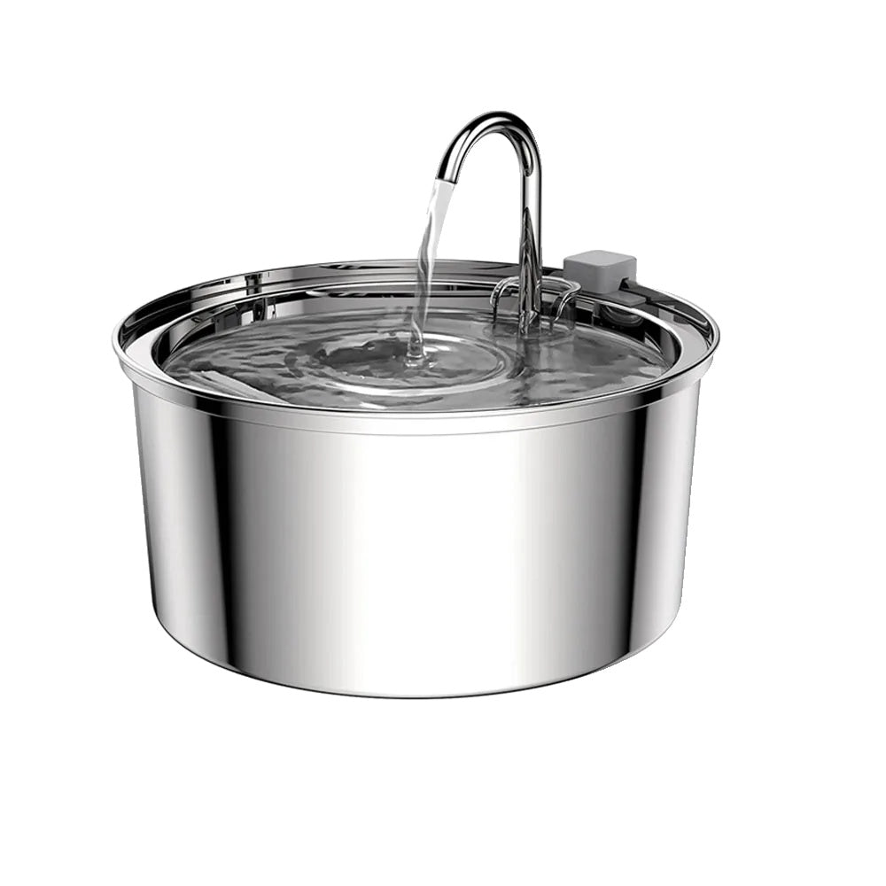 Variant image for Automatic Stainless Steel Pet Water Fountain with Double Filtration System – 3L Capacity for Cats and Dogs, Quiet Operation, BPA-Free-3