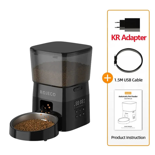 Automatic Pet Feeder with Smart Control for Cats and Dogs – Programmable Dry Food Dispenser, BPA-Free, 5L Capacity-1