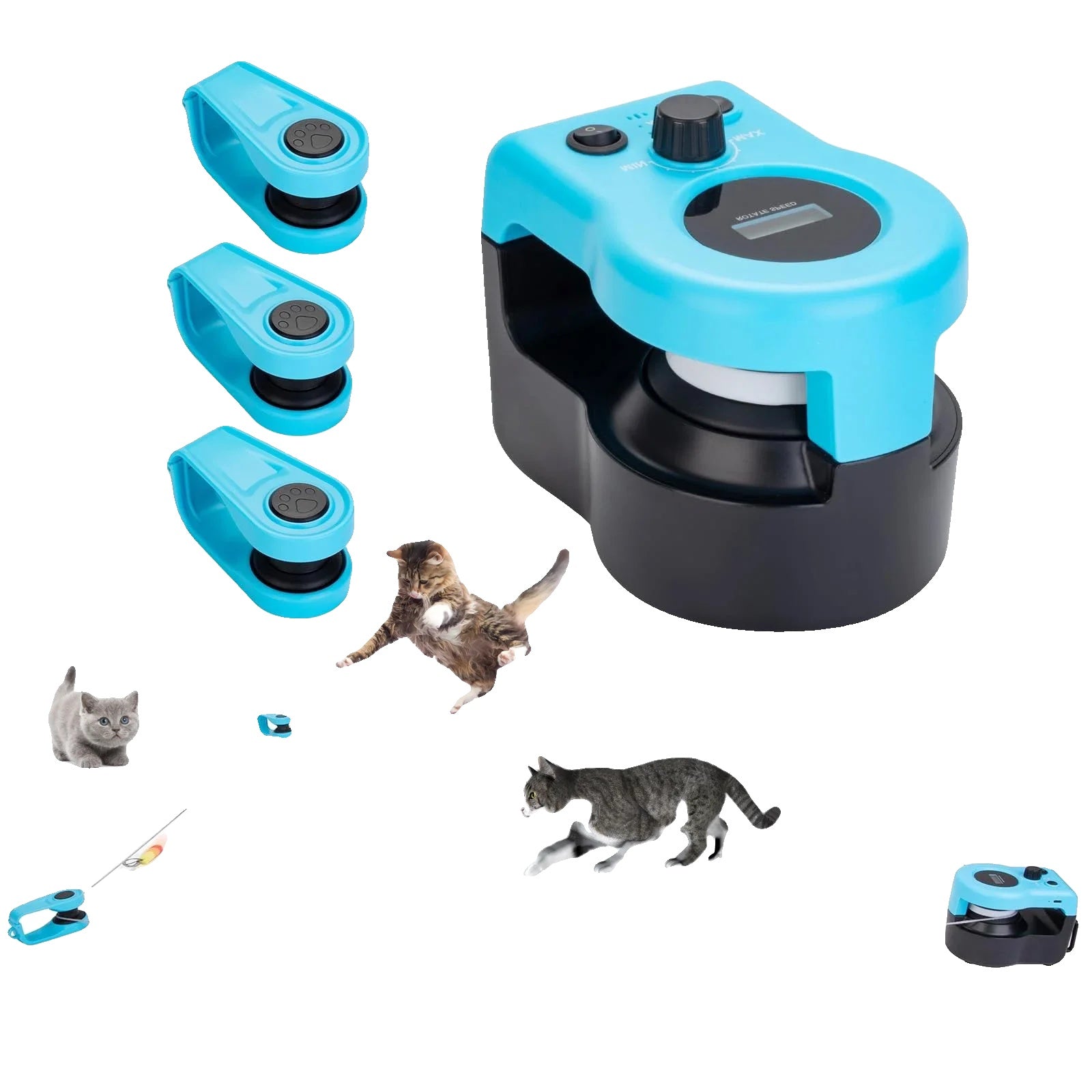 Interactive Cat Toy Wheel with Adjustable Speed and Simulated Hunting Sounds – Indoor Exercise Treadmill for Cats-2