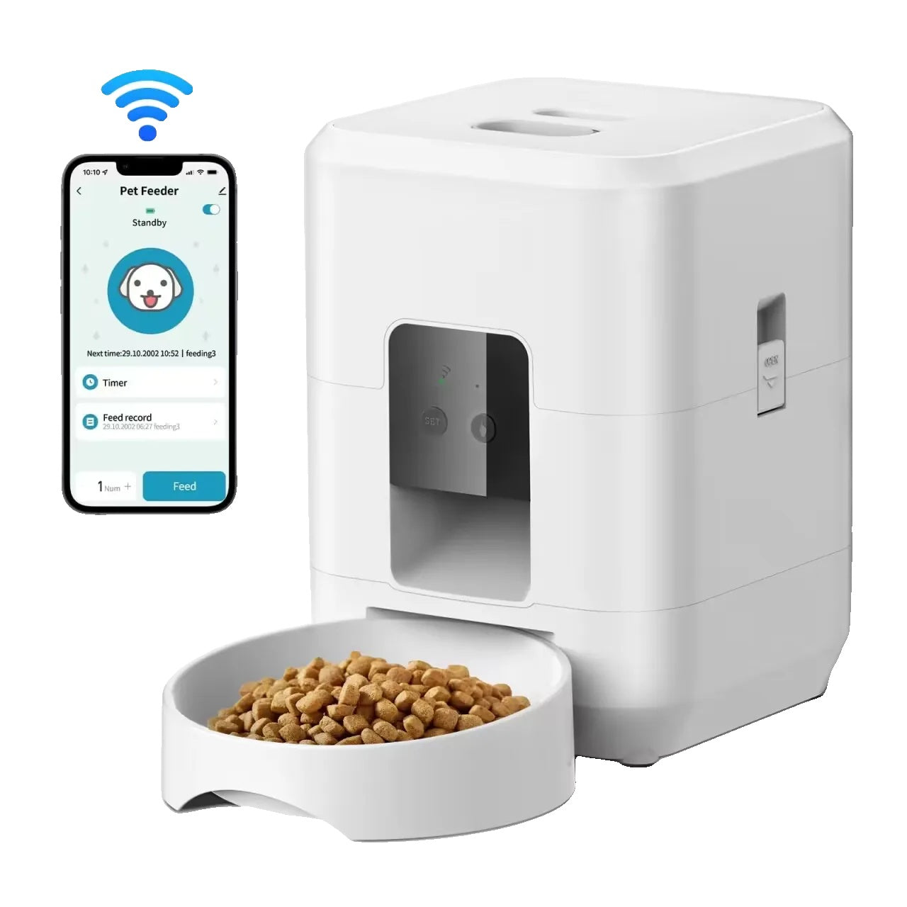 Variant image for Automatic Pet Feeder with WiFi Connectivity – 2L Capacity Timed Dispenser for Cats and Dogs-3