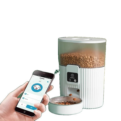 Smart Automatic Pet Feeder with WiFi Remote Control for Cats and Dogs - Customizable Schedule, Large Capacity, Easy to Clean-2
