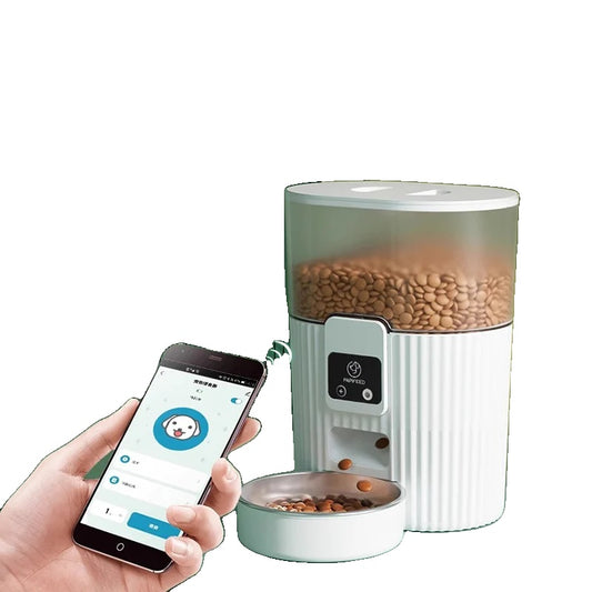Smart Automatic Pet Feeder with WiFi Remote Control for Cats and Dogs - Customizable Schedule, Large Capacity, Easy to Clean-2