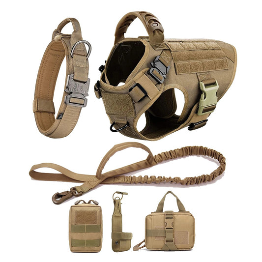 Dog Harness for Large Breeds – Adjustable, Durable Nylon, Tactical Molle System-1