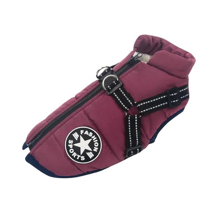 Variant image for Waterproof Dog Coat for Winter – Warm Fleece Lining, Adjustable Harness, Reflective Design-57
