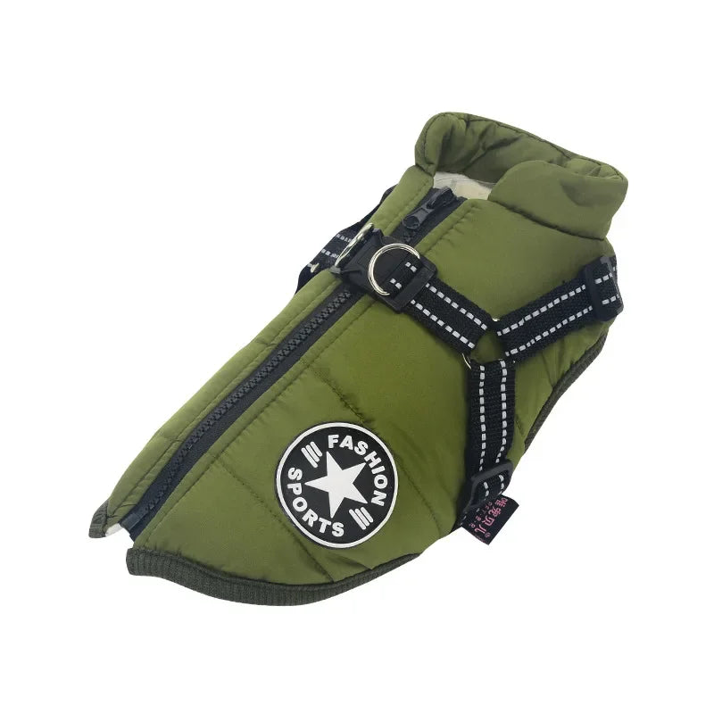 Variant image for Waterproof Dog Coat for Winter – Warm Fleece Lining, Adjustable Harness, Reflective Design-42