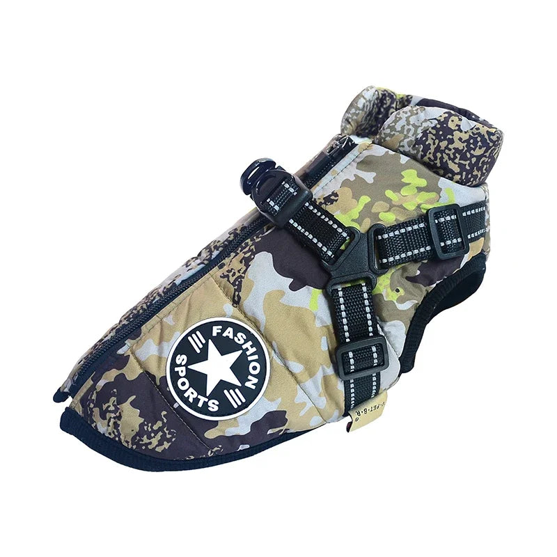 Variant image for Waterproof Dog Coat for Winter – Warm Fleece Lining, Adjustable Harness, Reflective Design-10