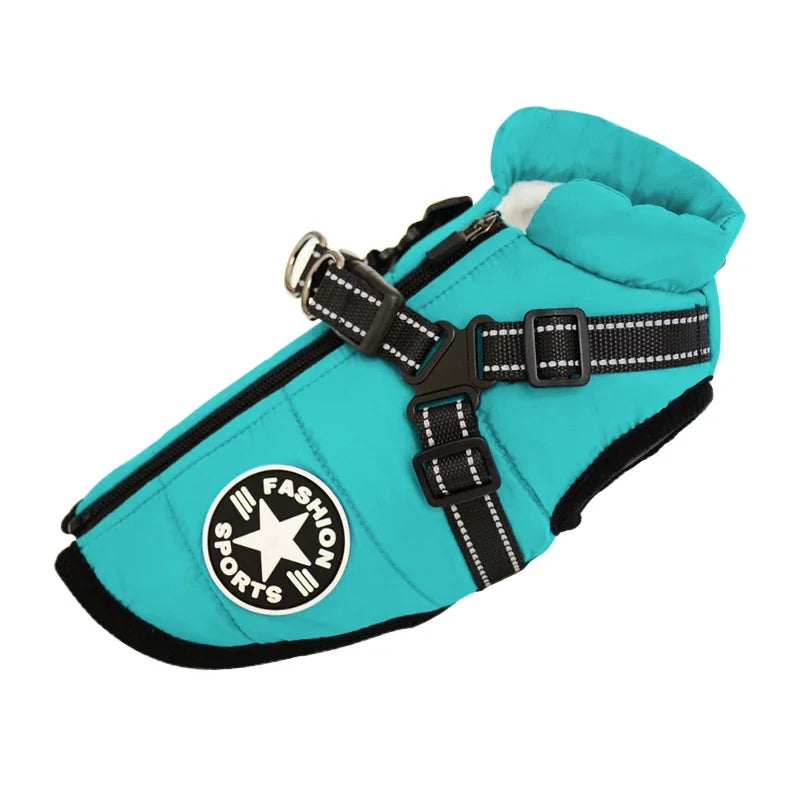 Variant image for Waterproof Dog Coat for Winter – Warm Fleece Lining, Adjustable Harness, Reflective Design-24
