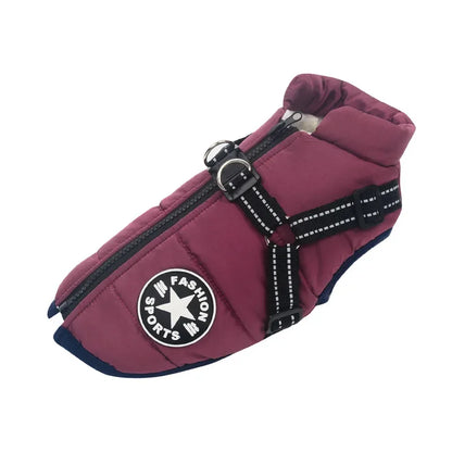 Variant image for Waterproof Dog Coat for Winter – Warm Fleece Lining, Adjustable Harness, Reflective Design-46