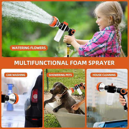 Dog Shower Sprayer – Adjustable High-Pressure Nozzle, Built-in Soap Dispenser, 8 Spray Patterns-5