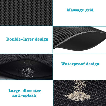 Cat Litter Mat for Cats – Waterproof, Double Layer, Skidproof EVA Design-5