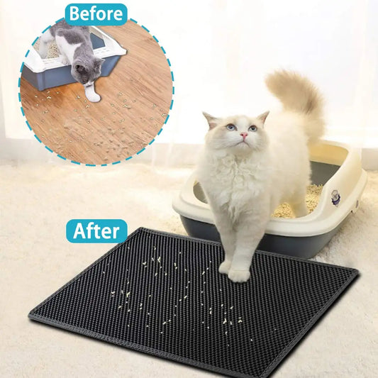 Cat Litter Mat for Cats – Waterproof, Double Layer, Skidproof EVA Design-2