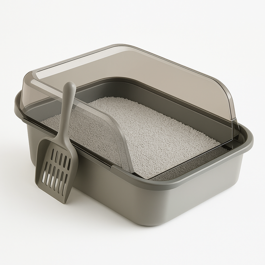 Cat Litter Box for Cats – Semi-Enclosed, Splashproof, Easy to Clean