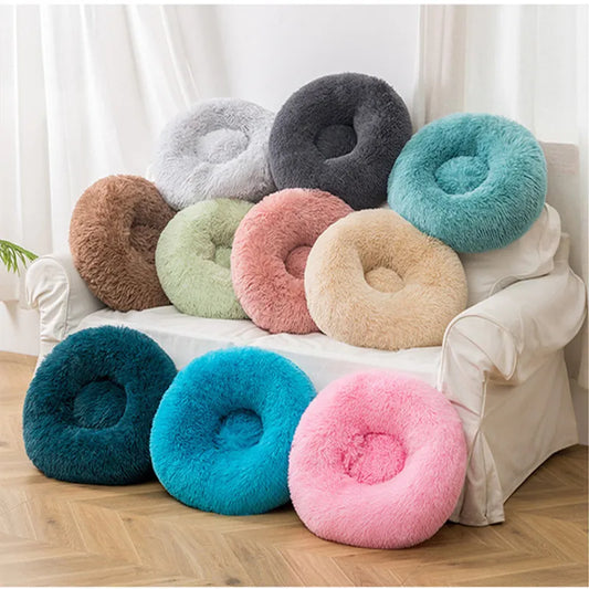 Plush Dog Bed for Dogs and Cats – Calming Round Design, Self-Warming Fabric, Multiple Sizes-2