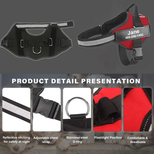 No-Pull Dog Harness for Outdoor Walking – Reflective, Breathable, Adjustable Design-2