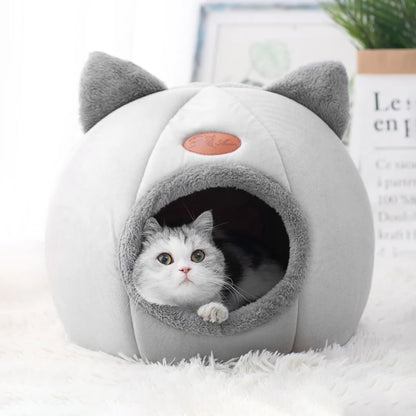 Cozy Cat Bed for Indoor Cats – Warm, Detachable Cushion, Non-Slip Design-2