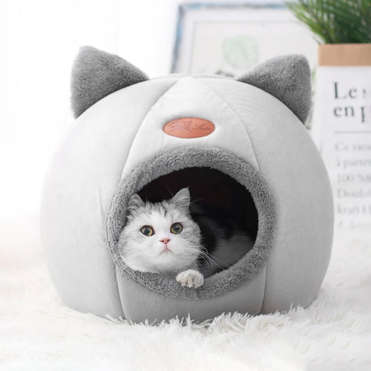 Cozy Cat Bed for Indoor Cats – Warm, Detachable Cushion, Non-Slip Design-2