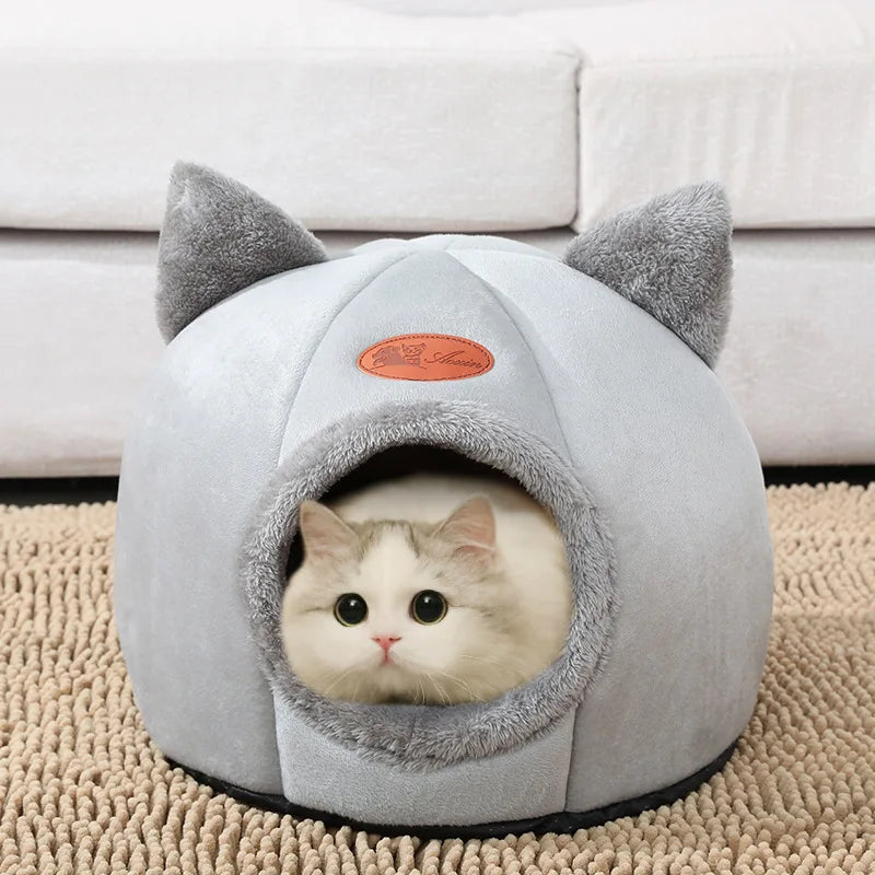 Cozy Cat Bed for Indoor Cats – Warm, Detachable Cushion, Non-Slip Design-3