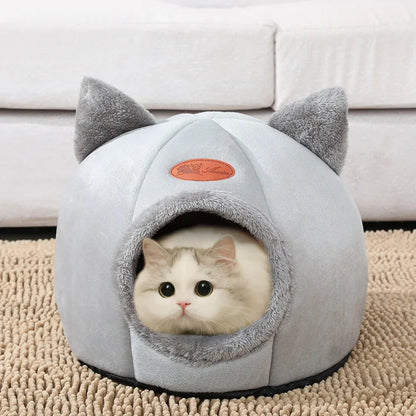 Cozy Cat Bed for Indoor Cats – Warm, Detachable Cushion, Non-Slip Design-3