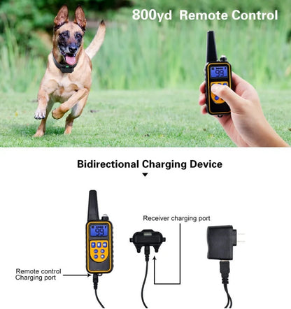 Waterproof Electric Dog Training Collar with Remote Control – Adjustable Shock, Vibration, and Anti-Bark Modes for All Dog Sizes-3