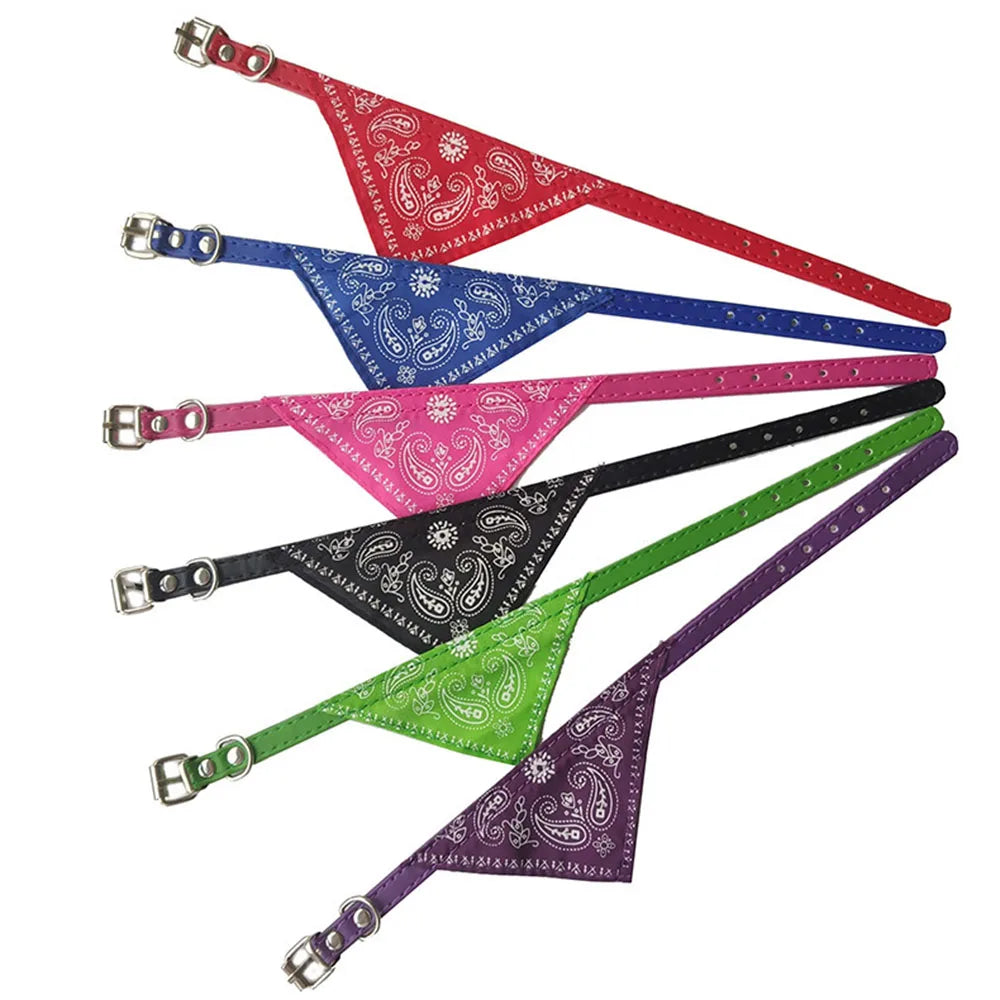 Adjustable Bandana Collar for Cats & Small Dogs – Triangular Shape, Charming Printed Design, Comfortable Fit-6