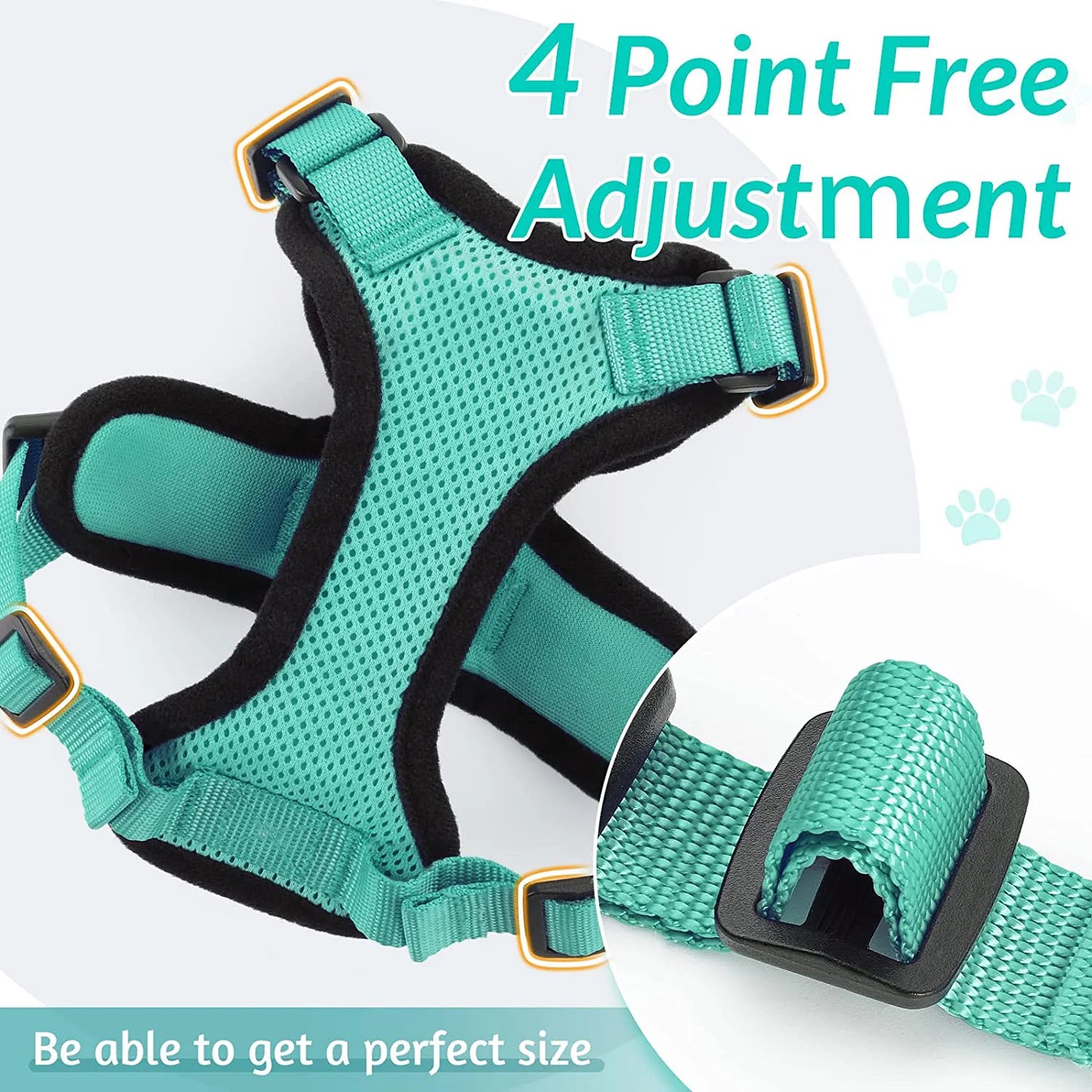 Cat Harness and Leash for Cats – Escape Proof, Soft Adjustable Vest, Lightweight Design-6