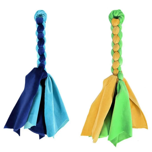 Interactive Dog Toy for Medium to Large Dogs – Extendable Aluminum Rod, Durable Bungee Rope, Engaging Flannel Toy-2