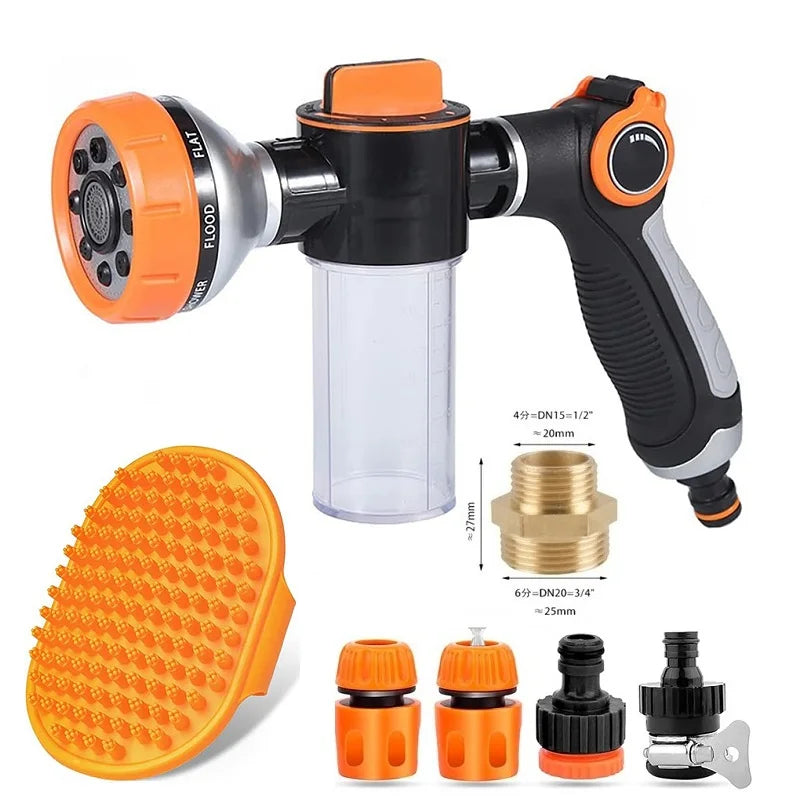 Variant image for Dog Shower Sprayer – Adjustable High-Pressure Nozzle, Built-in Soap Dispenser, 8 Spray Patterns-1
