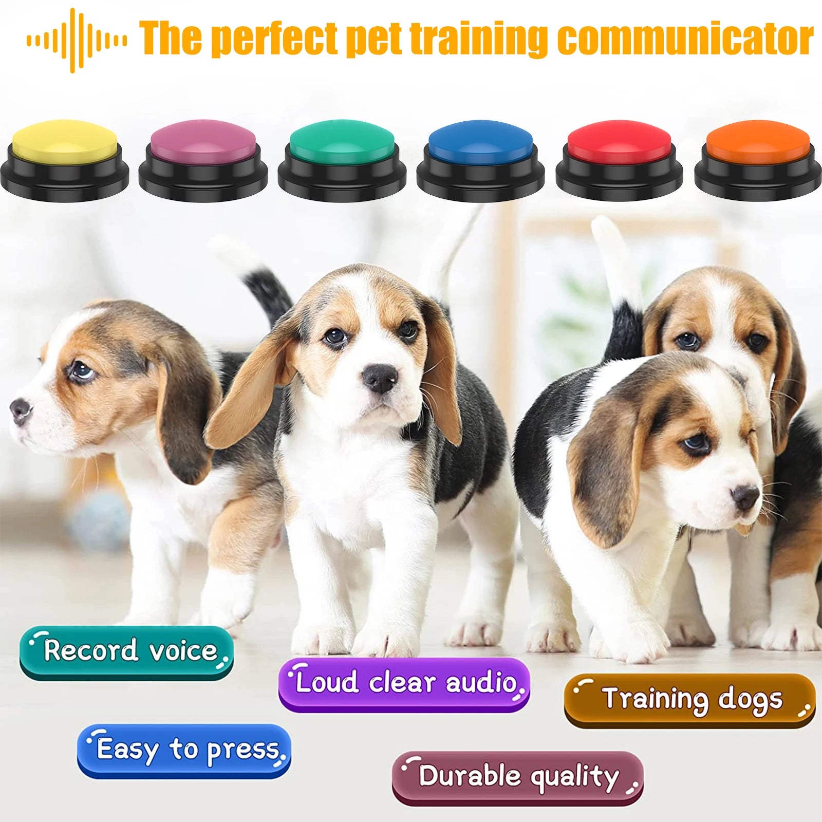 Recordable Dog Talking Buttons for Pets – Interactive Communication, Durable ABS Material, Easy to Use-3