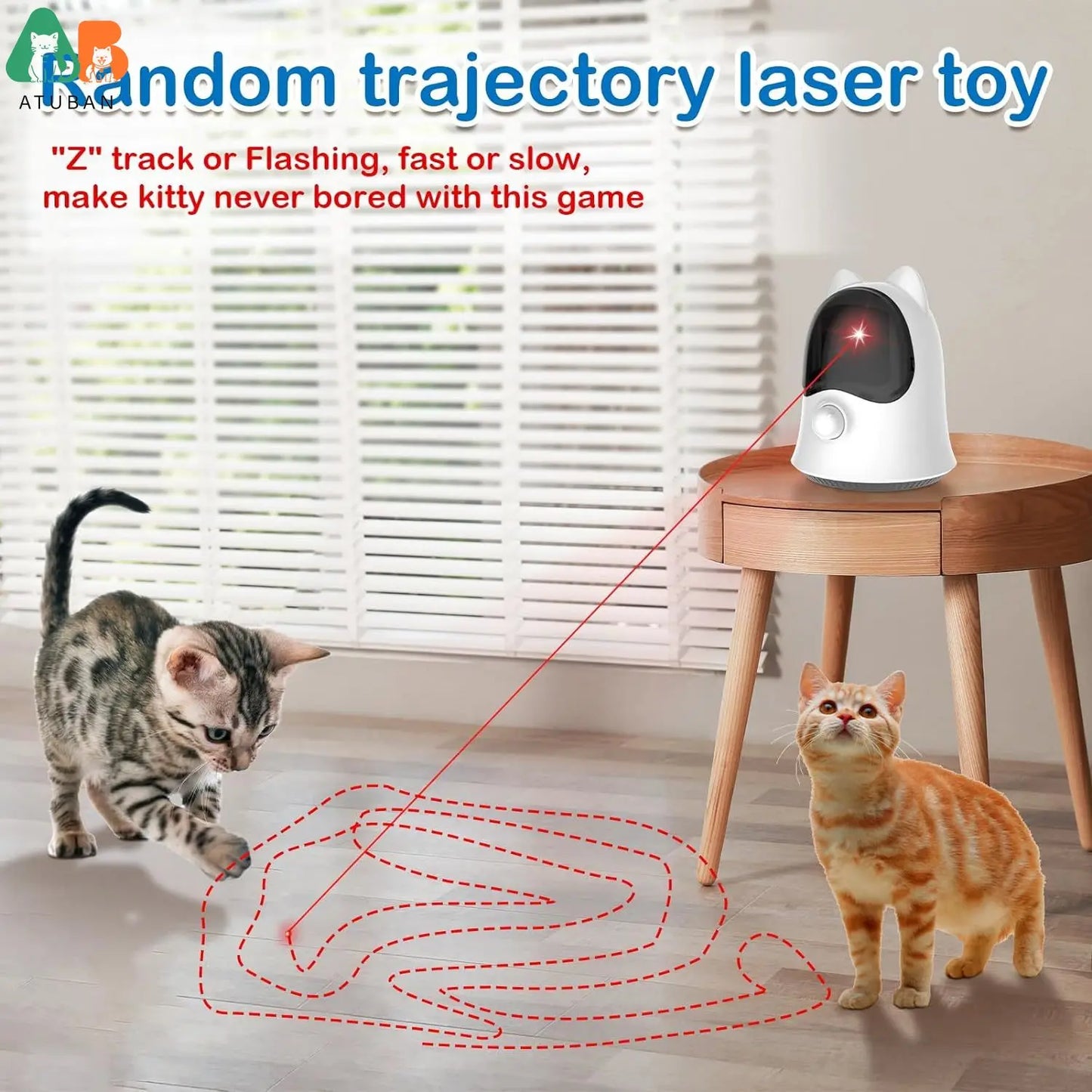 Automatic Laser Toy for Cats – Interactive, Rechargeable, Random Trajectory-3