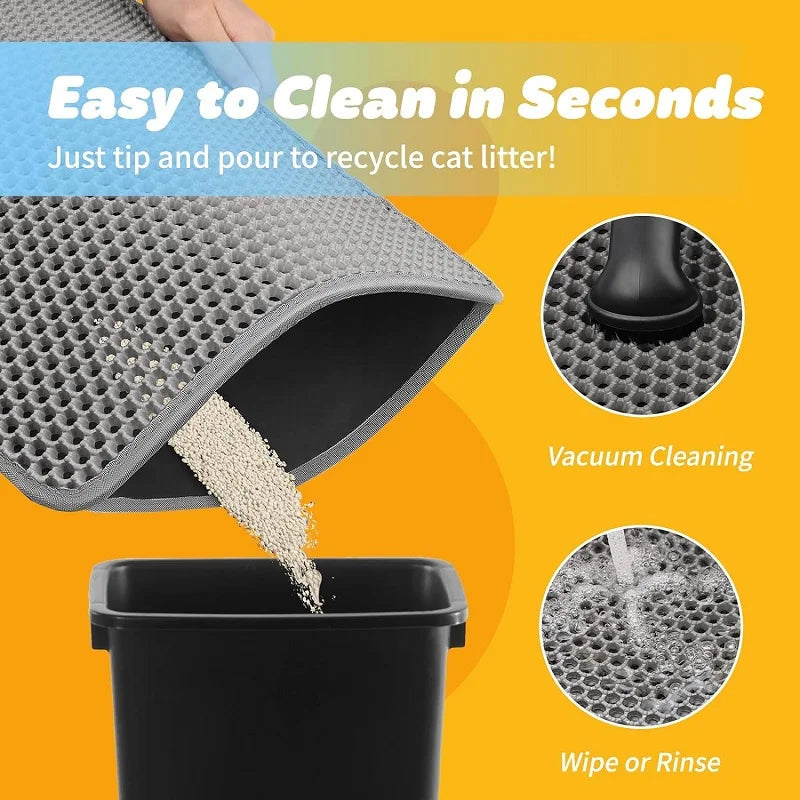 Cat Litter Mat for Cats – Waterproof, Double Layer Design, Anti-Slip, Soft EVA Material-3