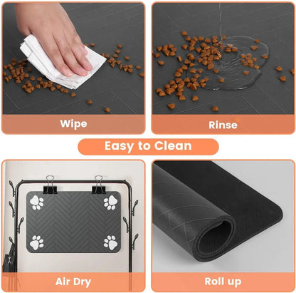 Pet Feeding Mat for Dogs and Cats – Absorbent, Waterproof, Non-Slip Rubber Backing-4
