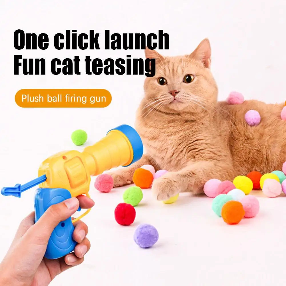 Interactive Cat Toy Launcher for Kittens – Silent Plush Balls, Engaging Play, Safe Materials-5