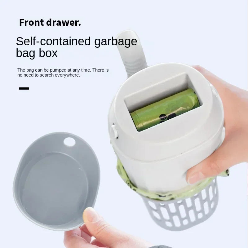 Cat Litter Scoop for Easy Cleaning – Large Capacity, Durable ABS, Built-in Trash Can-5