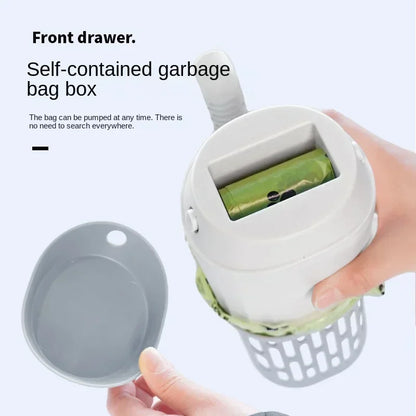 Cat Litter Scoop for Easy Cleaning – Large Capacity, Durable ABS, Built-in Trash Can-5