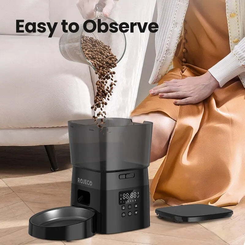 Automatic Pet Feeder with Smart Control for Cats and Dogs – Programmable Dry Food Dispenser, BPA-Free, 5L Capacity-6