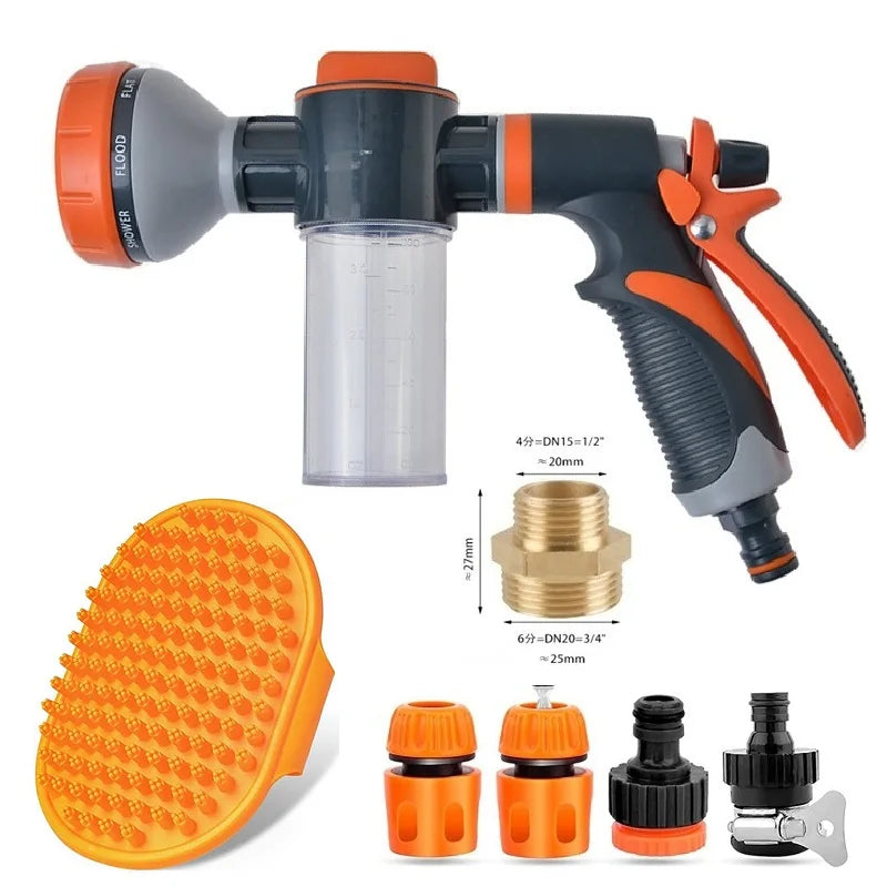 Variant image for Dog Shower Sprayer – Adjustable High-Pressure Nozzle, Built-in Soap Dispenser, 8 Spray Patterns-7