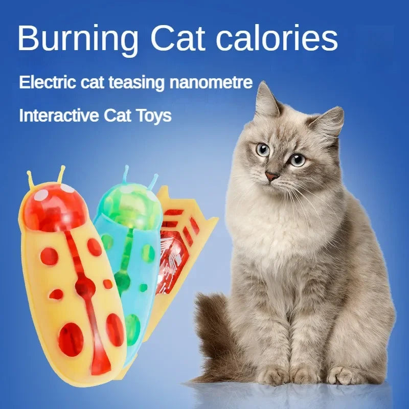 Interactive Cat Toy – Automatic Flip, Vibration Movement, Battery Operated-4