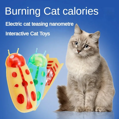 Interactive Cat Toy – Automatic Flip, Vibration Movement, Battery Operated-4