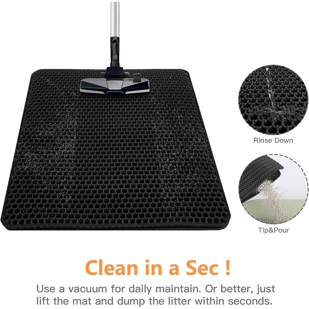 Cat Litter Mat for Cats – Double-Layer Waterproof, Non-Slip, Easy to Clean-6