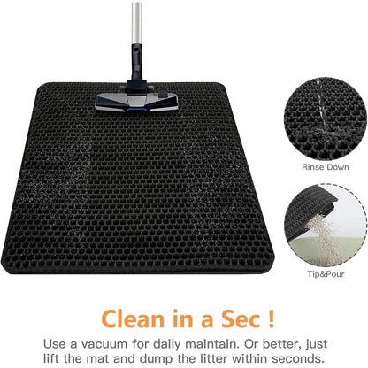 Cat Litter Mat for Cats – Double-Layer Waterproof, Non-Slip, Easy to Clean-6