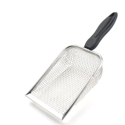 Cat Litter Shovel – Long Handle, Ergonomic Grip, Stainless Steel-2