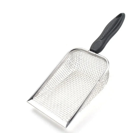 Cat Litter Shovel – Long Handle, Ergonomic Grip, Stainless Steel-2